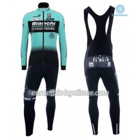 Tenue Maillot M/L + Collant à Bretelles 2018 Bianchi Countervail Hiver Thermal Fleece N001